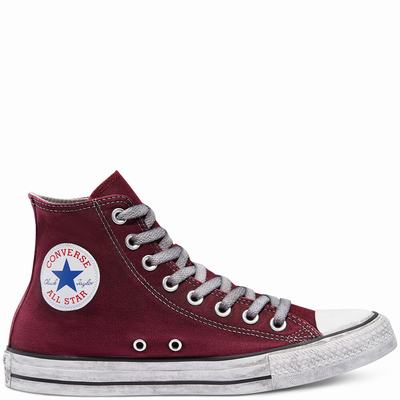 Converse Chuck Taylor All Star Canvas Smoke - Naisten Matalavartiset Tennarit - Viininpunainen/Musta